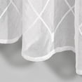 thumbnail image 4 of Topfinel White Sheer Curtains 90 inch Long Geometric White Embroidered Diamond Grommet Window Curtains for Living Room Bedroom,Tulle Window Drapes, Light Weight Soft Boho Curtains,54x90 inch,2 Panels, 4 of 7