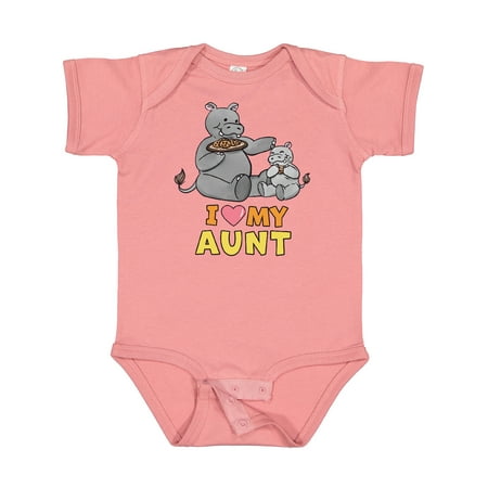 

Inktastic I Love My Aunt Hippos Gift Baby Boy or Baby Girl Bodysuit