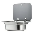 thumbnail image 1 of Stainless Steel Sink,Square Stainless Steel Sink Single Sink Motorhome Kitchen Accessory Streamlined Design, 1 of 14