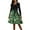 Army Green, variant on Christmas Dresses for Women Women's Fashion Round Casual Slim Fit Christmas Print Large Swing Long Sleeve Dress with V Neck for Holiday Party,Army Green,L
