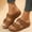 R-Brown, variant on Kcodviy Women's Casual Flats Rhinestone Women's athletic & Outdoor Sandals & Slides Round Toe Sandals Buckle Platform Sandals for Women Strap Shoes