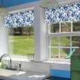 thumbnail image 6 of Valance Curtains for Windows,Watercolor Blue Flowers and Leaves Semi Sheer Curtain Valance,Short Rod Pocket Window Treatment,Window Valance Curtains for Kitchen Living Room Bedroom Windows 54"x18", 6 of 6