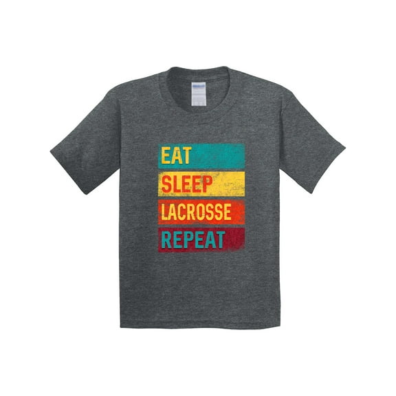 Inktastic Lacrosse Player Eat Sleep Lacrosse Repeat Youth T-Shirt