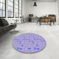 thumbnail image 4 of Ahgly Company Machine Washable Indoor Rectangle Transitional Purple Area Rugs, 3' x 5', 4 of 7