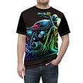 thumbnail image 5 of 1970's Retro Neon Lights Classic Motorcycle - AOP T-Shirt (S-3XL), 5 of 7