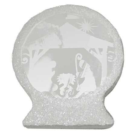 Northlight LED Lighted Nativity Scene Christmas Decoration - 9.25" - Silver Tone