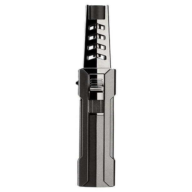 Mechero Encendedor Multifuncional LighterProBlack 1 Pza Negro Recargable Metal Gas Butano.