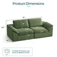 thumbnail image 3 of Linsy Home 2 Piece Sofa Set for Living Room, Cloud Modular Sectional Sofa with Deep Seating, Oversized Boneless Couch Set with Corduroy Fabric, Green, 3 of 8