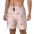 thumbnail image 2 of Daiia Rabbit And Cherry Mens Swim Trunks Swim Shorts Quick Dry Swim Shorts with Mesh Lining Pockets-X-Large, 2 of 9
