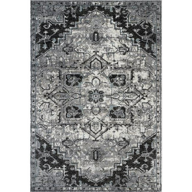 Amer Rug ALX496767R 6 ft. 7 in. x 6 ft. 7 in. R Ale x andria 49 Power-Loomed Round Rug - Dark Gray