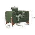thumbnail image 5 of Morden Fort Sherpa Boucle Green Single Sofa , 44.25"W Cloud Upholstered Armchair Couch with Wood Leg, Green, 5 of 9