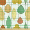 thumbnail image 2 of Ambesonne Autumn Fabric by the Yard Upholstery, Fall Forest Leaves Doodle, 3 Yards, Multicolor, 2 of 5