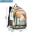 thumbnail image 2 of FORMRS Unisex School Backpack 17" Student Travel Bag with Laptop Compartment, Mid Century Orange Juice, 2 of 7