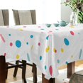 thumbnail image 5 of Yayeee Tablecloths 60" x 60" Rectangle Wrinkle Resistant Party Table Cover, White Retro Pattern, 5 of 8