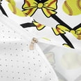 thumbnail image 4 of Castle Fairy Yellow Softball Duvet Cover Queen, Sport Theme Bow Queen Bedding,3-Piece,1 Duvet Cover and 2 Pillowcases, 4 of 6
