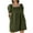 Army Green, variant on Daiosportswear Womens Summer Mini Dress A-Line Beach Sundress Casual Loose Dress with Pockets,Women'S Short-Sleeved Dress Brown 6(M)