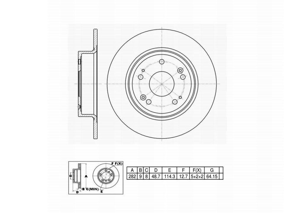 Winstop Brake Rotor, Rear WS239338, Honda Accord 2017-2005