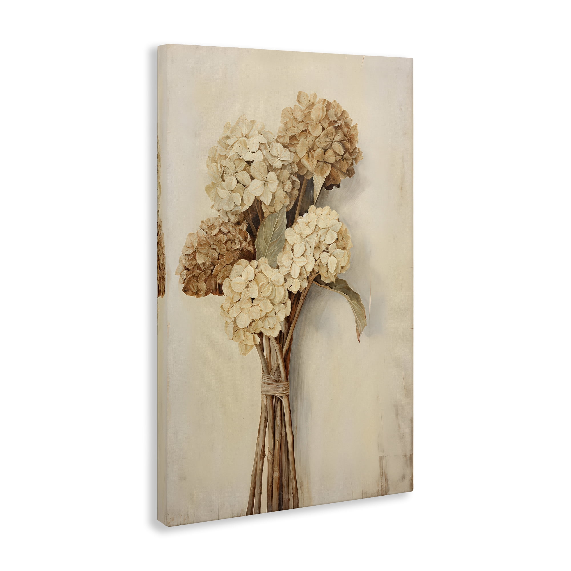 Stupell Industries Vintage Hydrangea Bundle Plants & Flowers Painting Wrapped Canvas Art Print Wall Art, 24 x 36