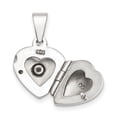 thumbnail image 4 of G & W Sterling Silver CZ Heart Locket, 4 of 5