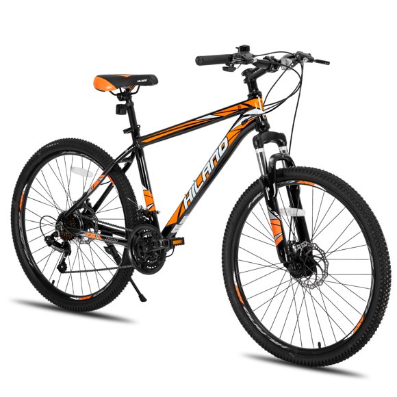 HH HILAND Mountain Bike, 3/6/Multi-Spokes, 21 Speeds Drivetrain, Aluminum Frame 26 Inch Wheels, Disc-Brake Bike for Men Women Men's MTB Bicycle