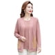 thumbnail image 5 of Ropa de mujer de mediana edad y mayor, cárdigan de punto nuevo de primavera, abrigo de dos piezas, ropa interior, traje, ropa joven, 5 of 5