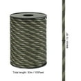 thumbnail image 2 of 100FT 550 Paracord, 9 Strand Parachutes Cord Spool 4mm Survival Strong Rope String for Camping, Army Green Camouflage, 2 of 5