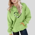 thumbnail image 4 of YUNAFFT Chandail à Capuchon pour Enfants, Imprimé de Cœur et de Patte, Manches Raglan, Poche avant, Mode Urbaine Décontracté, 4 of 6