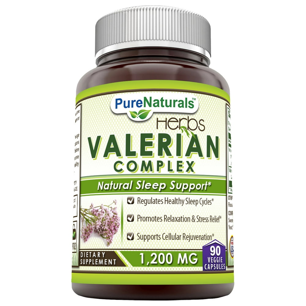 Pure Natural Valerian Complex 1200 Mg 90 Veggies Capsules