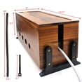 thumbnail image 3 of Caja de gestión de cables Itvexeme, madera de nogal vintage, 36 x 15 x 16 cm, 3 of 7