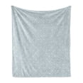 thumbnail image 1 of Pastel Soft Flannel Fleece Throw Blanket, Abstract Geometry Inspired Pattern with Spiral Moire Effect Motif, Cozy Plush for Indoor and Outdoor Use, 50" x 70", Pale Blue Grey White, by Ambesonne, 1 of 5