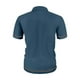 thumbnail image 5 of Blusa y camisa de manga corta con cuello vuelto para hombre, informal, de moda, de color liso, con botones, solapa y hebilla de gancho, camiseta de manga corta de poliéster para hombre., 5 of 5