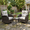 Brown-Beige, variant on LayinSun 7 Pieces Patio Outdoor Conversation Set, Wicker Furniture Set with Swivel Chairs and Fire Pit Table 7-Seat