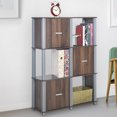 thumbnail image 3 of Costway 3 Tiers 6 Cubes Storage Cabinet Shelf Organizer Unit Display Bookcase W/ 3 Door, 3 of 5