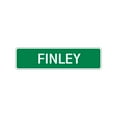 thumbnail image 1 of Finley Boys Letter Printed Label Indoor Outdoor Children Name Wall Plaque Decoration Aluminum Sign 4"x13.5", 1 of 1