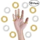 thumbnail image 1 of Anillo de masaje, 10 piezas de anillos de acupresión, anillo de masaje de dedos de medicina china (5 plateados + 5 dorados), 1 of 6