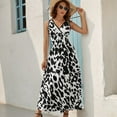 thumbnail image 2 of Animal Print Patterns Sleeveless Dress Woman Fashion Long Dresses Women's Summer Suit Dress 2025, 2 of 7