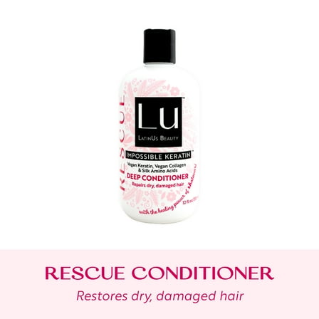 Lu by LatinUs Beauty Rescue Conditioner, For Damaged and Dry Hair, 12 oz