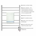 thumbnail image 2 of Heated Towel Warmer, Rack, Wall-Mounted Hardwired/Plug-in Brushed Nickel Finish, 2 of 5