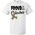 thumbnail image 3 of Inktastic Proud of My Brother Autism Awareness Puzzle Piece Ribbon T-Shirt, 3 of 5