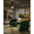 thumbnail image 4 of Accent Chair Velvet Club Chair Comfy Armrest Upholstered Barrel Chair with Soft Padded Seat for Living Room Bedroom Study Waiting Room(Retro Green), 4 of 5