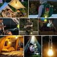 thumbnail image 6 of Bxaolu Solar Tent Lights USB Rechargeable Led Camping Lantern ,Outdoor Hanging Light Bulbs with Clip Hook for Camping, Christmas, Decorations, Emergency, Flashlight(B-4Pack), 6 of 8