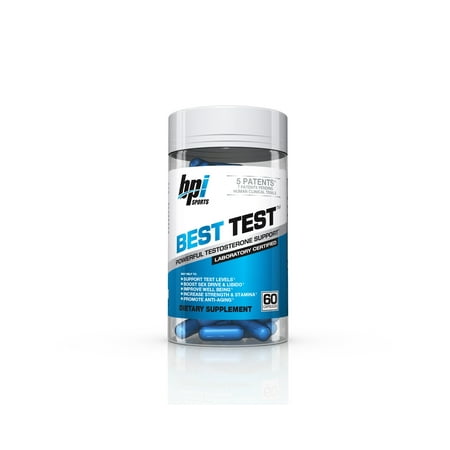 BPI Sports Best Test Booster Capsules, Unflavored, 60 (Best Hgh Testosterone Stack)