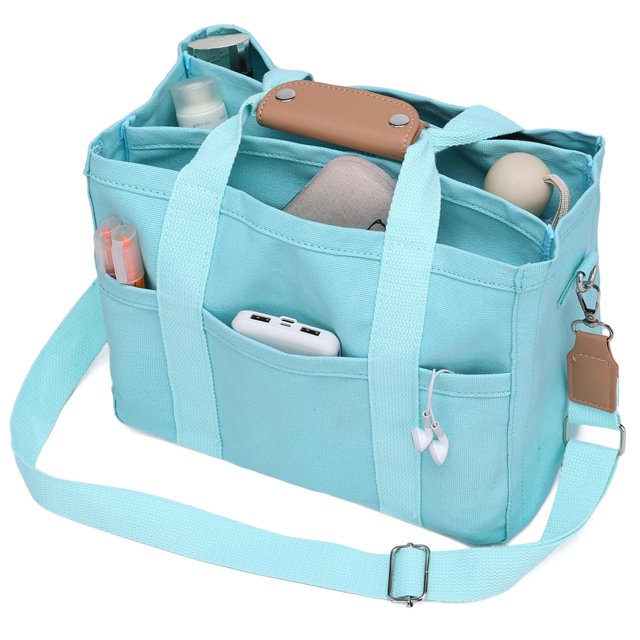 Bolsa Barsine de lona ligera con bolsillos de 35 x 25 x 15 cm