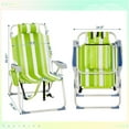 thumbnail image 3 of SSyao Oxford Cloth Backpack Beach Camping Chair Sleep Bed Folding Heavy Duty, Aluminum-Lemon, 3 of 9