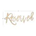 thumbnail image 3 of Koyal Wholesale Reserved Reception Chair Signs, Scripted Laser Cut Wood Sign for Seats, Church Pew, Aisle, Set of 6, 3 of 3