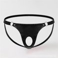 thumbnail image 2 of KHONTS Men's Thongs Cup Bulge Enlarge Enhancing Underwear Pouch G-String Briefs 05-Black One Size, 2 of 3