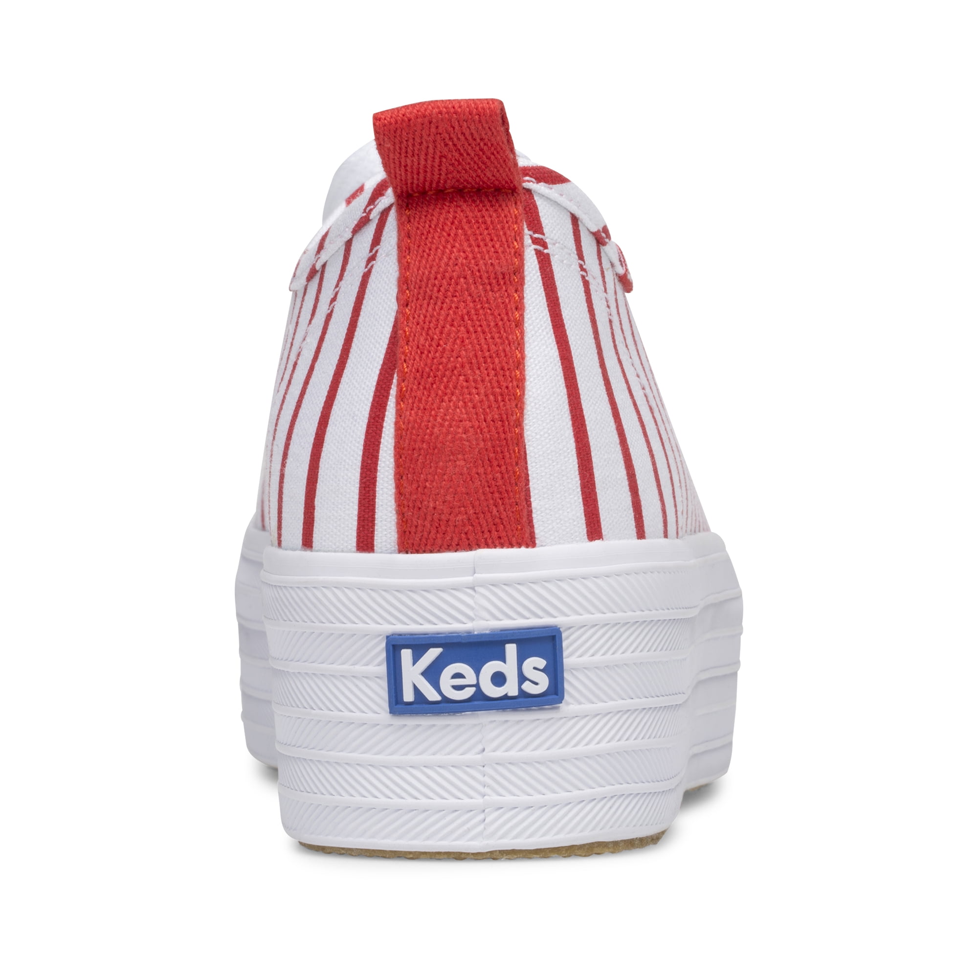 white keds with red stripe