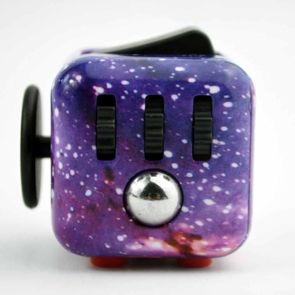 Black Fidget Cube Anxiety Stress Relief Focus Gift Adults Kids Attention Therapy 