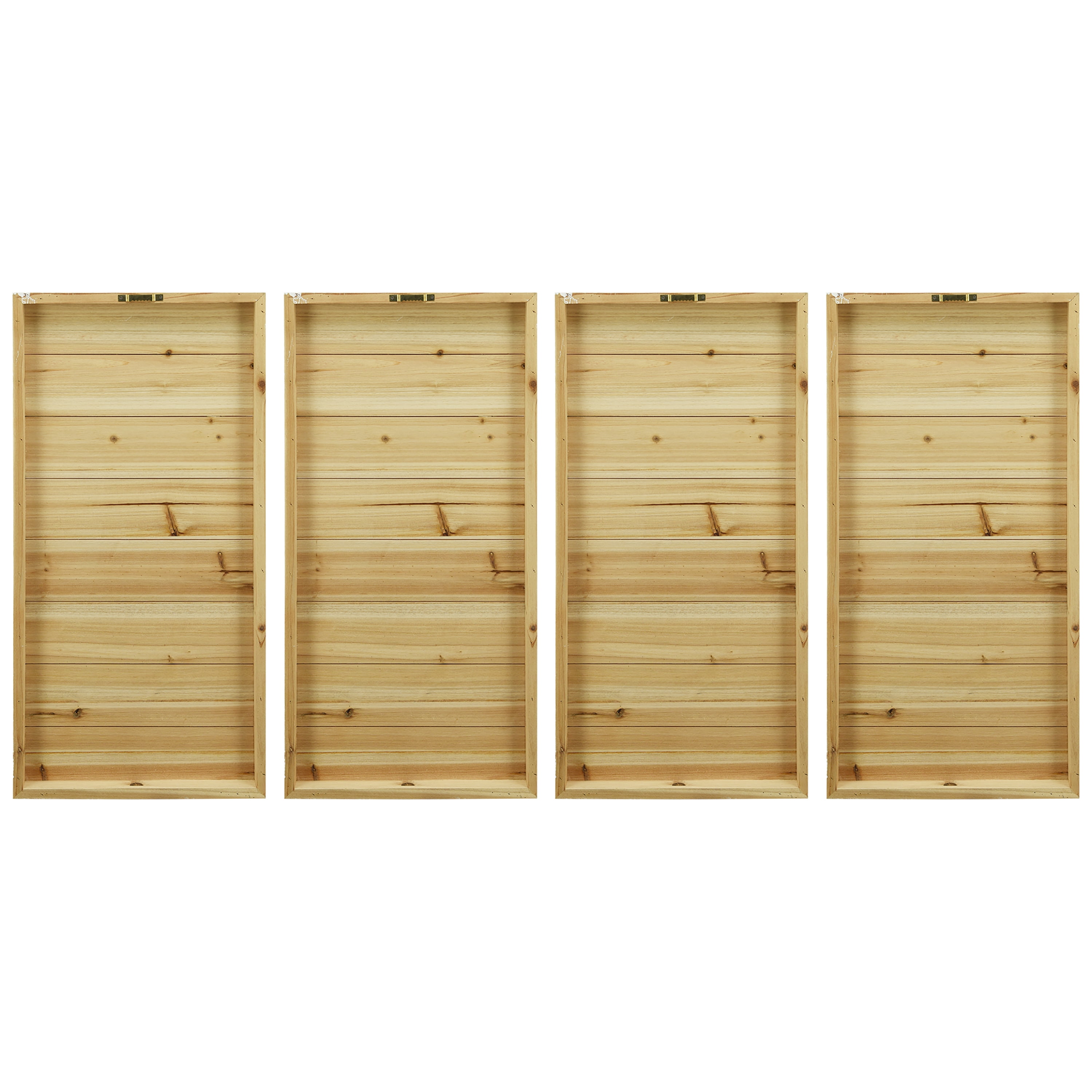 Empire Art Direct World Map Print on Solid Wood Wall Art Set of 4, 60" x 30", Ready to Hang