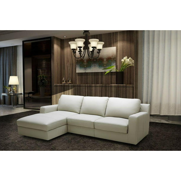 Modern Grey Italian Leather Sectional, Grey Leather Sectional Sleeper Sofa